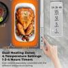 iDKgsf Flexible Food Warming Mat with Dual-Zone Heating, 4-Temp Control & Child Lock  Portable Silicone Heating Pad for Food, Plates, and Beverages (24.4"x16.5"x0.88"), Dark Grey view 2