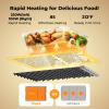 iDKgsf Flexible Food Warming Mat with Dual-Zone Heating, 4-Temp Control & Child Lock  Portable Silicone Heating Pad for Food, Plates, and Beverages (24.4"x16.5"x0.88"), Dark Grey view 3