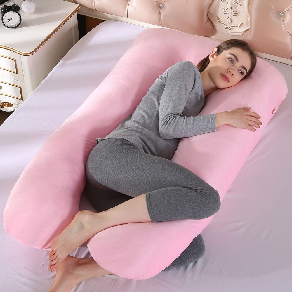 ngddf2haa Pregnancy Plow Crystal Velvet U -Shaped Maternity Pillow for Pregnant Women with Removable and Washable Cover