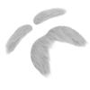 LOGOFUN 3PCS Fake Mustache Eyebrows Set Self Adhesive Funny Beard Props for Halloween Cosplay Makeup Party Costume Accessories - Grey view 4