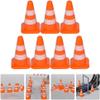 Zhhuoc 14Pcs Orange Mini Traffic Cones Plastic Sign Road Cone Roadblock Cone Sign Model Photo Prop Educational, Small Orange Cones Construction Cones, Safety Barriers, Mini Traffic Cones view 3