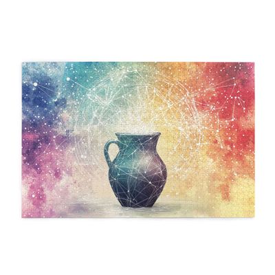 CDSASHCA Aquarius Constellations 1000 Adult Wooden Puzzles - Vibrant Artwork,Perfect for Relaxation & Decor,Pieces Fit Together Perfectly,Enjoy Solving ProcessGifts Fro Family and Friends