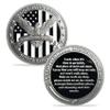 1Pcs Thin Gray Line Coin  Correctional Officer Prayer Coin with Eagle Design  Thin Blue Line Challenge Coin  Gray Prison Police Coin  Law Enforcement Appreciation Gift (Silver) (1 PCS) view 1