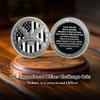 1Pcs Thin Gray Line Coin  Correctional Officer Prayer Coin with Eagle Design  Thin Blue Line Challenge Coin  Gray Prison Police Coin  Law Enforcement Appreciation Gift (Silver) (1 PCS) view 4