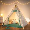 besrey Teepee Tent for Kids with Padded Mat & Light, Kids Tents Indoor Playhouse, Large Tipi Tent, Christmas Play Tent for Toddler Boys Girls, Foldable Portable Toddler Reading Room view 1