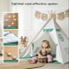 besrey Teepee Tent for Kids with Padded Mat & Light, Kids Tents Indoor Playhouse, Large Tipi Tent, Christmas Play Tent for Toddler Boys Girls, Foldable Portable Toddler Reading Room view 3