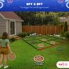 Swooc Games - Fling Tac Toe (9ft x 9ft) Giant Tic Tac Toe Game Outdoor | Weatherproof Giant Outdoor Games for Adults and Family | Large Backyard Games for Kids | Jumbo Outside Yard & Lawn Game view 3