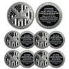 10Pcs Thin Gray Line Coin  Correctional Officer Prayer Coin with Eagle Design  Thin Blue Line Challenge Coin  Gray Prison Police Coin  Law Enforcement Appreciation Gift (Silver) view 1