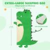 Kids Sleeping Bag Soft Plush Toddler Nap Mat with Pillow for Boys Girls Large 67 * 27.5 Inch Sleeping Mat for Daycare Preschool Kindergarten view 2
