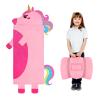 Kids Sleeping Bag Soft Plush Toddler Nap Mat with Pillow for Boys Girls Large 67 * 27.5 Inch Sleeping Mat for Daycare Preschool Kindergarten view 1