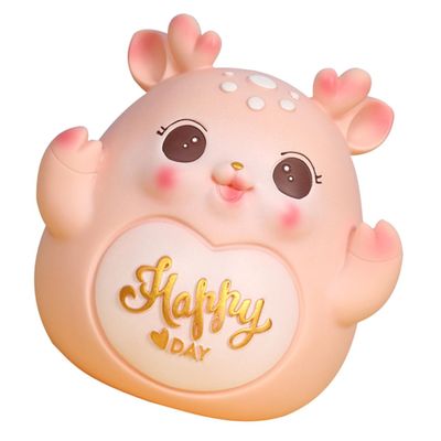 Abaodam Cartoon Fawn Money Bank Adorable Vinyl Deer Piggy Bank for Boys and Girls Tabletop Decoration for Savings and Organizing for Birthdays and Special Occasions
