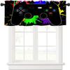 AAVEUP Game Valance Curtain for Kids Cartoon Modern Abstract Colour Pigment Creative Electronic Video Gamepad Window Treatment Valances Curtains for Boys Living Room Bedroom Nursery 54x18In view 1