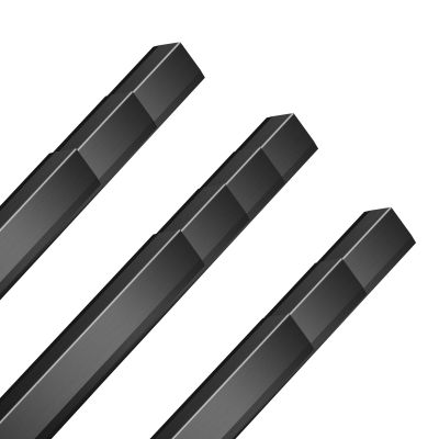 10PCS Black Aluminium Wall Corner Protector Guard 0.8x0.8x48 Corner Trim Molding L Metal Edge Protectors for Walls Corner Guards