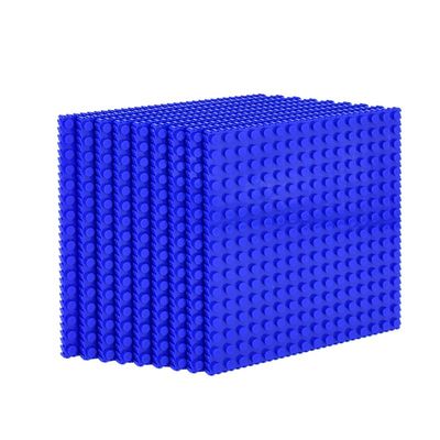 9-Pack 5.1" x 5.1" Classic Baseplates for Bricks  Compatible with All Major Brands, Baseplates for Creative Projects and Building Sets, Can Be Freely Connected and Expanded