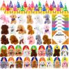 Gejoy 72 Pcs Adopt a Puppy Party Favors for Kids Puppy Themed Birthday Party Supplies Plush Dogs with Hats Adoption Certificates Boxes for Adopt a Pet Theme Boys Girls Birthday Parties(Stylish Dog) view 1