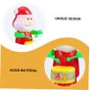 FELTECHELECTR 3pcs Drumming Santa Claus Wind up Toys Fun Christmas Playthings for Boys and Girls Creative and Safe Colors for Indoor Play view 4