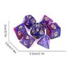 8 Colors 56 Pcs Galaxy DND Role Playing Dice, Glitter Sparkle Cosmic Polyhedral DND Dice for Table Game view 3
