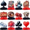 12 Pack Casino Table Decorations - Casino Party Decorations for Adults' Birthday and Themed Events - Casino Table Toppers view 1