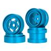 4Pcs Wheels Hub Rims Wheel Rims for Tamiya Sand Scorcher/Frog/Fighting Buggy/Grasshopper/Superchamp Aluminum 1/10 RC Car Chassis Upgrade Parts (Blue) view 1