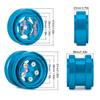 4Pcs Wheels Hub Rims Wheel Rims for Tamiya Sand Scorcher/Frog/Fighting Buggy/Grasshopper/Superchamp Aluminum 1/10 RC Car Chassis Upgrade Parts (Blue) view 2