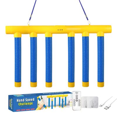 Rrlihjgu Falling Sticks Catching Game,Hand Speed Challenge,Reaction Game Kids Adults Educational Activity, Reflex Trainer, Remote Control, 3 Adjustable Speeds
