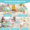 GLACER 5 in 1 Baby Activity Center, Play Center Jumpers and Bouncers with 3 Adjustable Heights, 360Rotating Seat, Music, Lights, Sounds, Removable 6 Toys, Exersaucer for Babies 6-36 Months (Blue) view 2