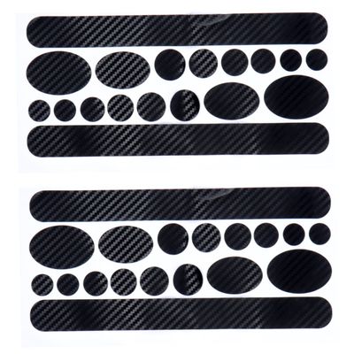 Anneome 2sheets Protective Bike Frame Stickers Carbon Pattern Self-Adhesive Bike Films