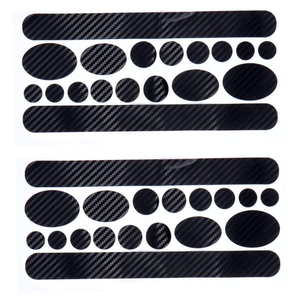 Anneome 2sheets Protective Bike Frame Stickers Carbon Pattern Self-Adhesive Bike Films