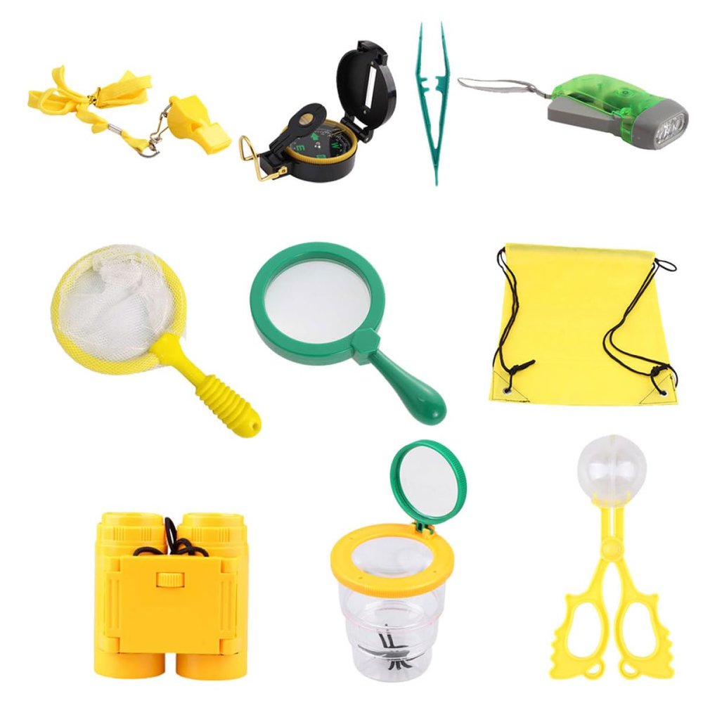 CORHAD 10pcs Outdoor Insect Observing Kit for Boy Girl Lightweight Wilderness Exploration Tools for Nature Observation Camping Hiking and Educational Adventures