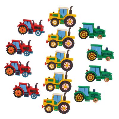ORFOFE 18pcs Farm Truck Cute Plastic Construction Vehicle Jewelry for Boys and Girls for Harvest Season Parties Classroom Rewards and Carnival Prizes