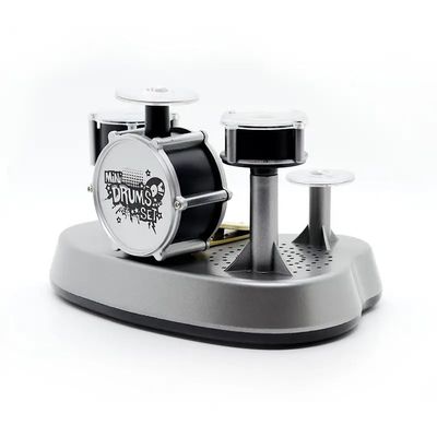 BoBoHui Mini Black Portable Finger Drum Kit - Touch Control Stress-Relieving Musical - Ideal Gift for Valentine's Day, Birthday, & Christmas