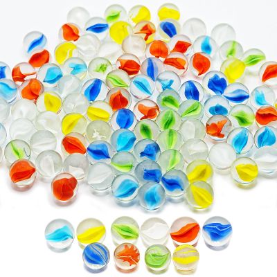 VEALIZUU 500 PCS Marbles Bulk, Cat Eye Marbles with 6 Colors for Vase Fillers DIY and Home Decoration Gift Chinese Checkers Game Retro Game(0.63 Inch x 250PCS, 0.55 Inch x 250PCS)