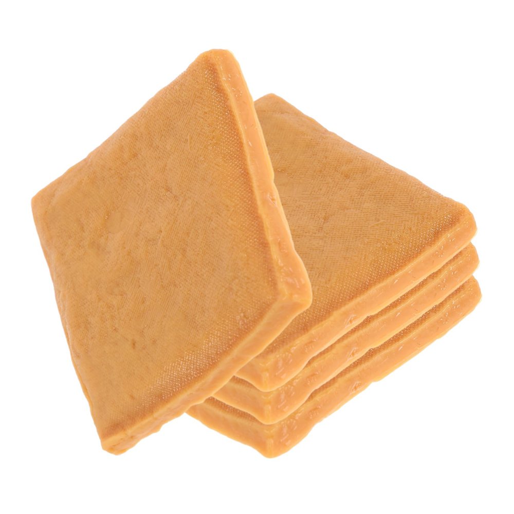 BCOATH 4pcs Dried Tofu Model Tofu Prop Item Display Sculpture Detailed Fake Decoration