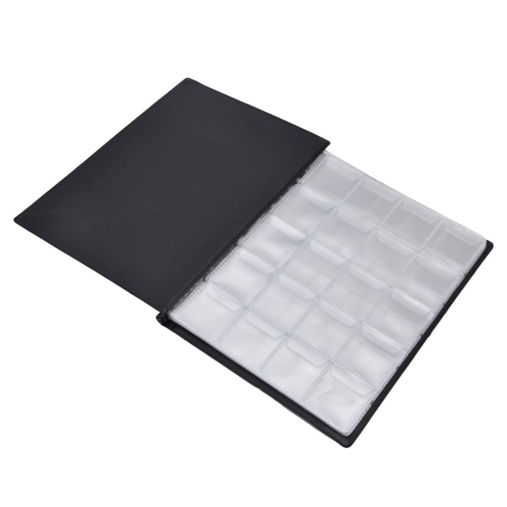 250 Pocket Collection Book - Commemorative Holder Storage Album for Collectors at Home (Black)