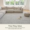 House of Noa Play Mat 4x6 Gray Ula Set of 6 Tiles EVA Foam Play Mat for Floor, Soft Interlocking Mats for Hard Floors view 2