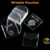 50Pcs Single Pocket Coin Sleeve Collector Individual Clear Sleeves Small Coin Holders Bag Coin Pouches Protector view 2