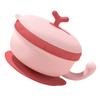 Hemoton Suction Bowl Insulated Stainless Steel Feeding Dish with Steam Release Easy to Clean Durable Removable Pink Tableware for Toddlers view 1