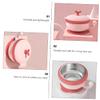 Hemoton Suction Bowl Insulated Stainless Steel Feeding Dish with Steam Release Easy to Clean Durable Removable Pink Tableware for Toddlers view 4