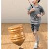 JWQFBC Wood Carved Rotating Top Sturdy Lightweight Educational for Kids Girls view 3