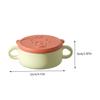 ORFOFE 1pc Detachable Food Bowl Dual-handle Design for Boys and Girls Stainless Steel Grinding Bowl Easy to Clean Non- Base for Toddlers Mealtime view 2