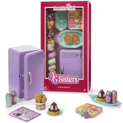 American Girl, AG Sisters Sleepover Snacks Set, Doll Playset, for 14.5-inch Dolls, 17 pcs, for Ages 4+