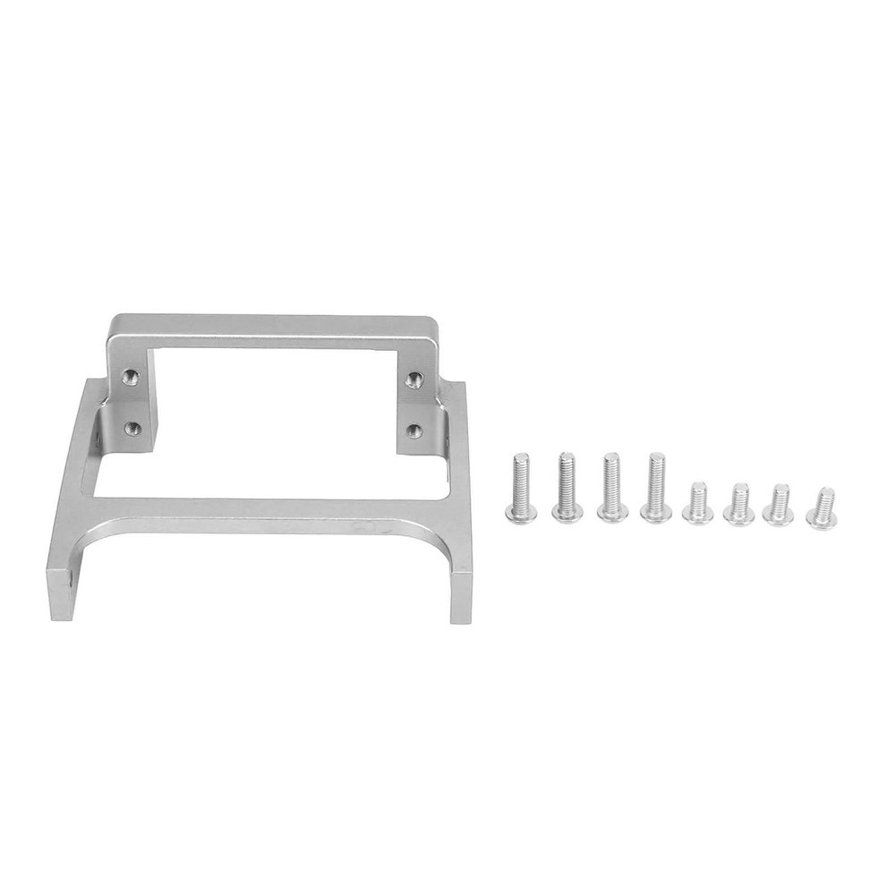 Aluminum Alloy RC Crawler Servo Mount for Axial SCX10 II 1/10 RC Cars - Stable & Servo Support (Black) (Silver)
