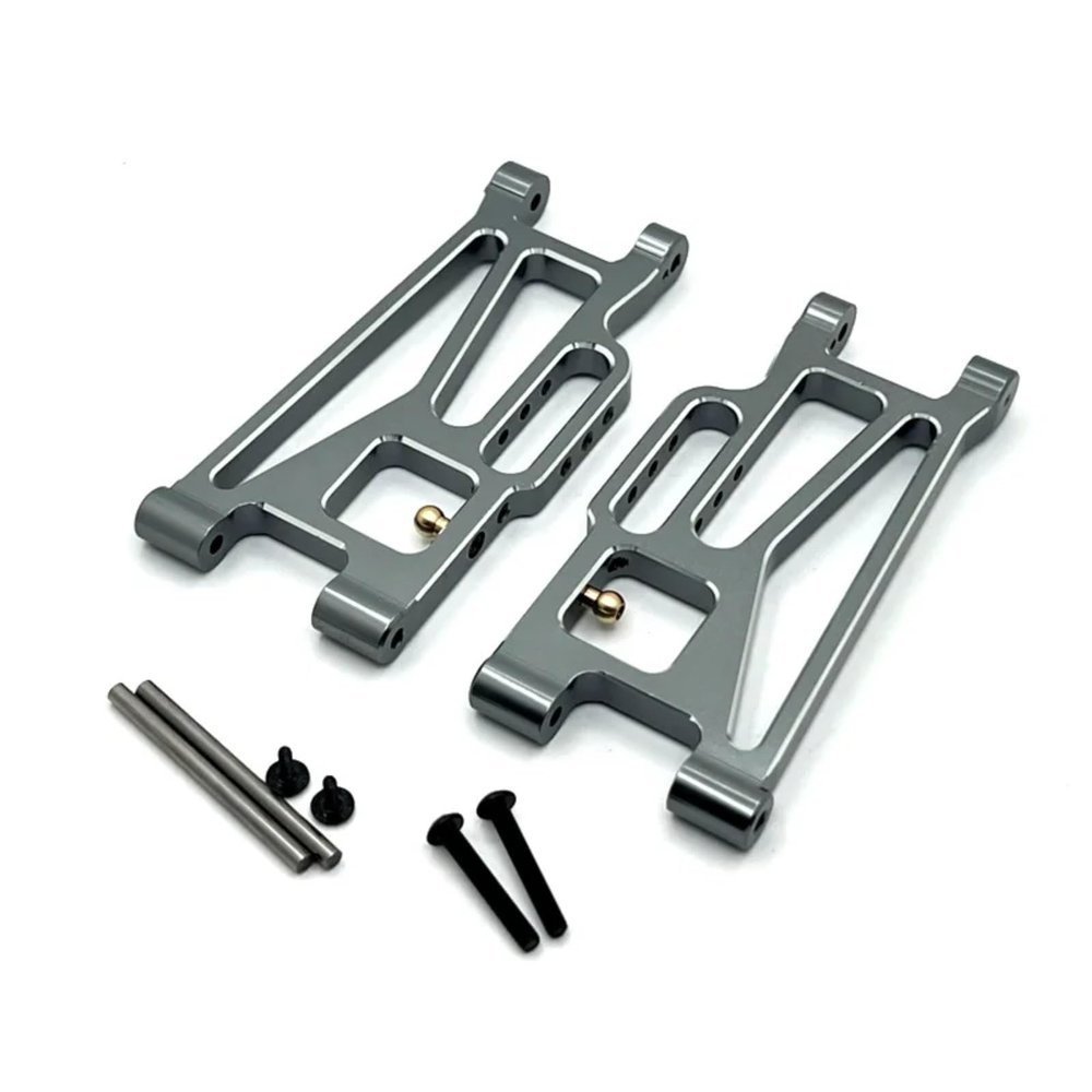 RC Car Repair Kit for MJX 1/10 10208 Metal Rear Lower Suspension Arm for Swing Arm RC Car Upgrade Parts Modified Accessories Replacement DIY Parts(Grey)