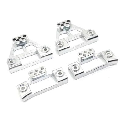 RC Car Accessories Compatible with MJX for Hyper Go H12Y 1/12 RC Crawler Car Upgrade Parts Accessories Metal Front and Rear Shock Tower Mount(White)