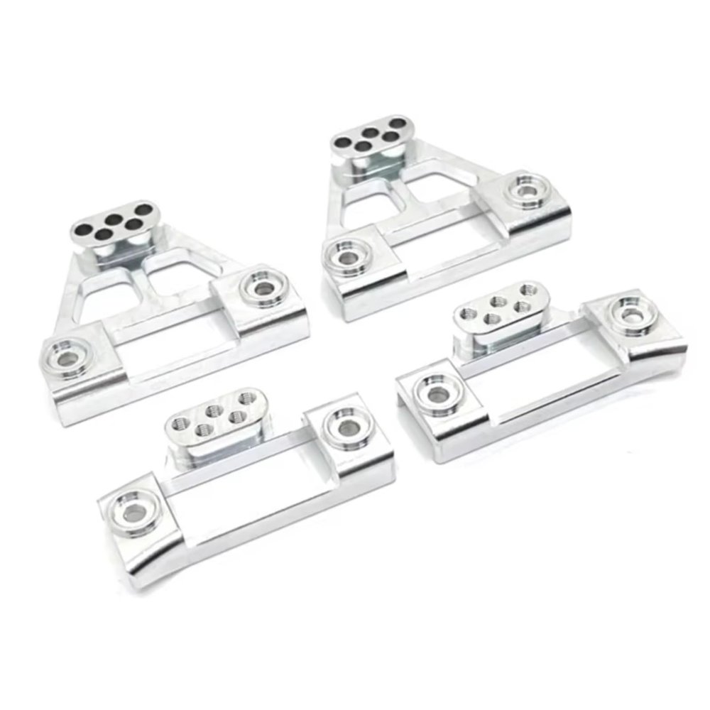 RC Car Accessories Compatible with MJX for Hyper Go H12Y 1/12 RC Crawler Car Upgrade Parts Accessories Metal Front and Rear Shock Tower Mount(White)