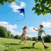 3 Pack Delta Kite Set for Adults and Kids, Single Line Beach Kites for Boys & Girls, Three Handle with String Included (Blue, Green & Orange) view 2