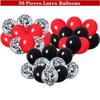 10th Birthday Decorations for Boys Red Black Happy 10th Birthday Banner Tenth Birthday Supplies 32inch Number 10 Balloons Fringe Curtain 10 Years Old Bday Party Supplies Kit for Him Her Girls (Red) view 4