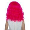 Edivd Kids Hot Pink Wig Child Rose Red Side Part Wig Girls Neon Pink Wavy Curly Wigs Heat Resistant Synthetic Wigs with Cap view 4