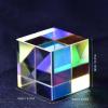 Crystal Sun Catcher Prism Cube Sun Catcher Prism Clear Glass Crystal Cube Prism Pendant Sun Catcher Optical Glass X Cube Prism for Teaching Light Spectrum Physics view 2