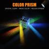 Crystal Sun Catcher Prism Cube Sun Catcher Prism Clear Glass Crystal Cube Prism Pendant Sun Catcher Optical Glass X Cube Prism for Teaching Light Spectrum Physics view 4